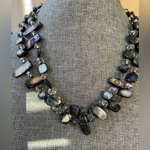 Beautiful abalone and crystal beaded necklace